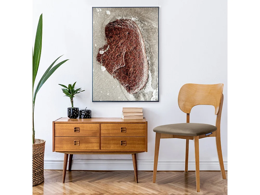 Esszimmerstühl 2 St - Velours-Sitz - Gestell aus Massivholz - beige - LYCO