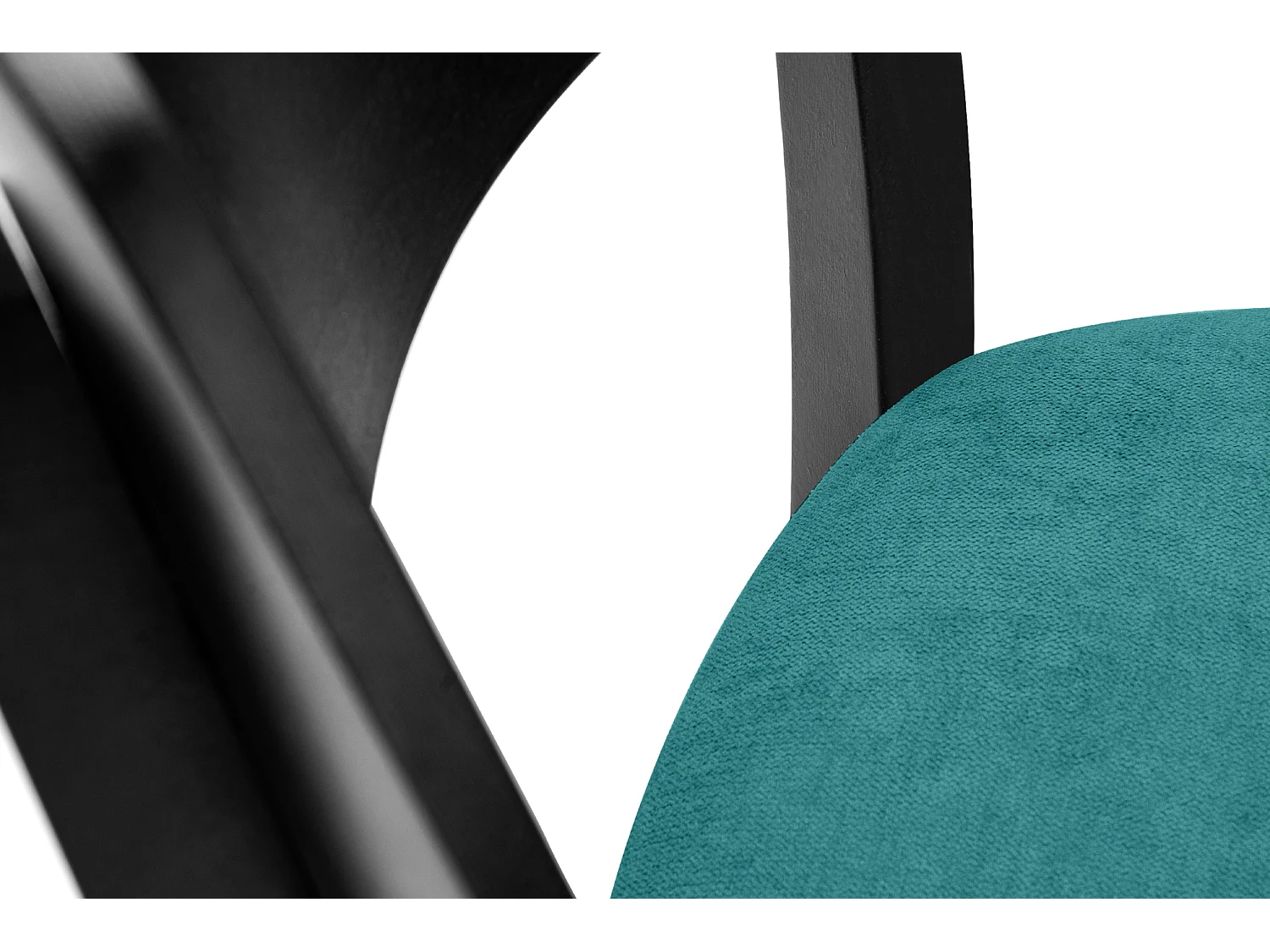 2er Set Esszimmerstühle - Gestell aus Massivholz - Veloursitz - blau - VINIS