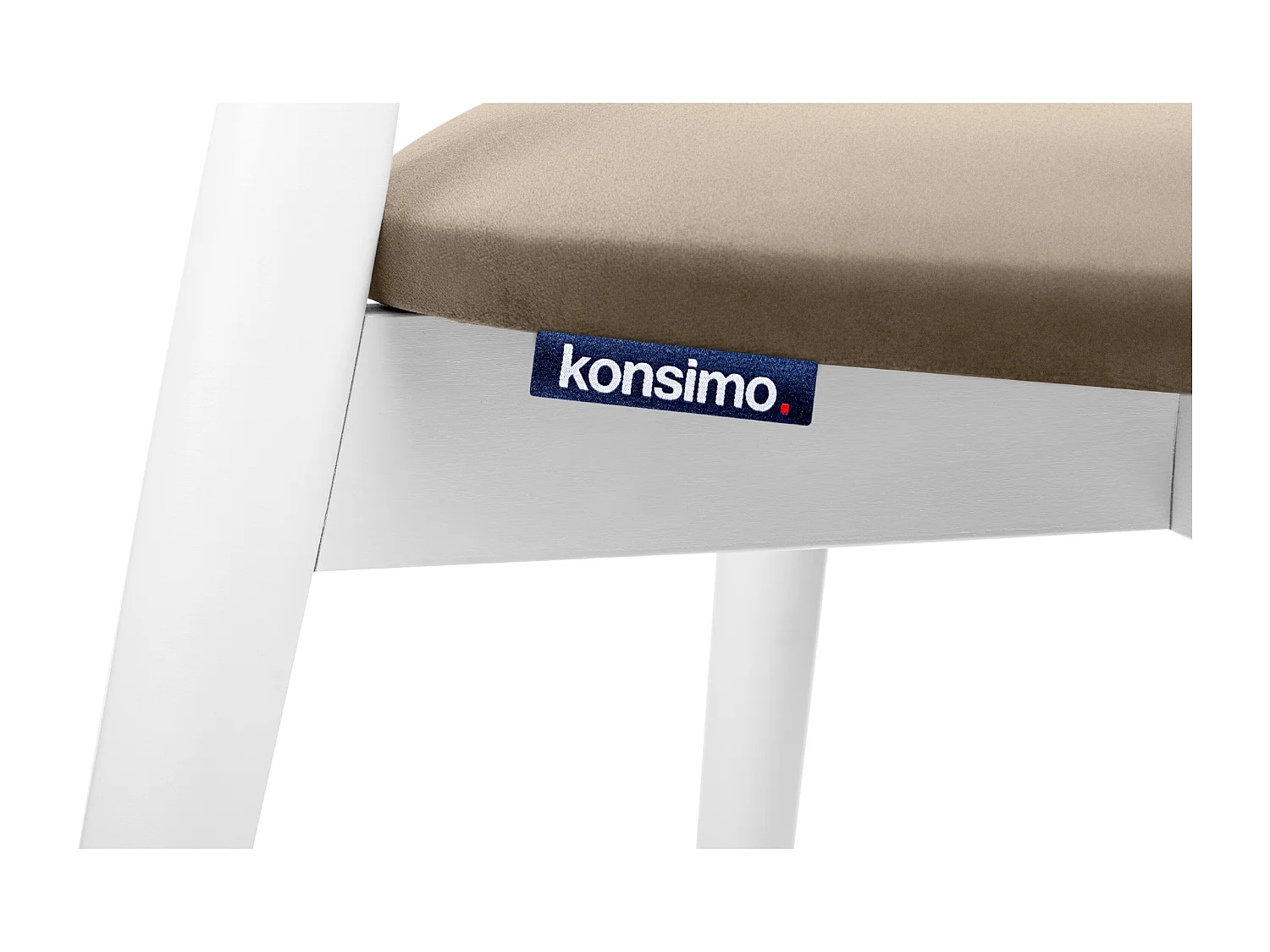 2er Set Esszimmerstühle - Gestell aus Massivholz - Veloursitz - beige - RABI