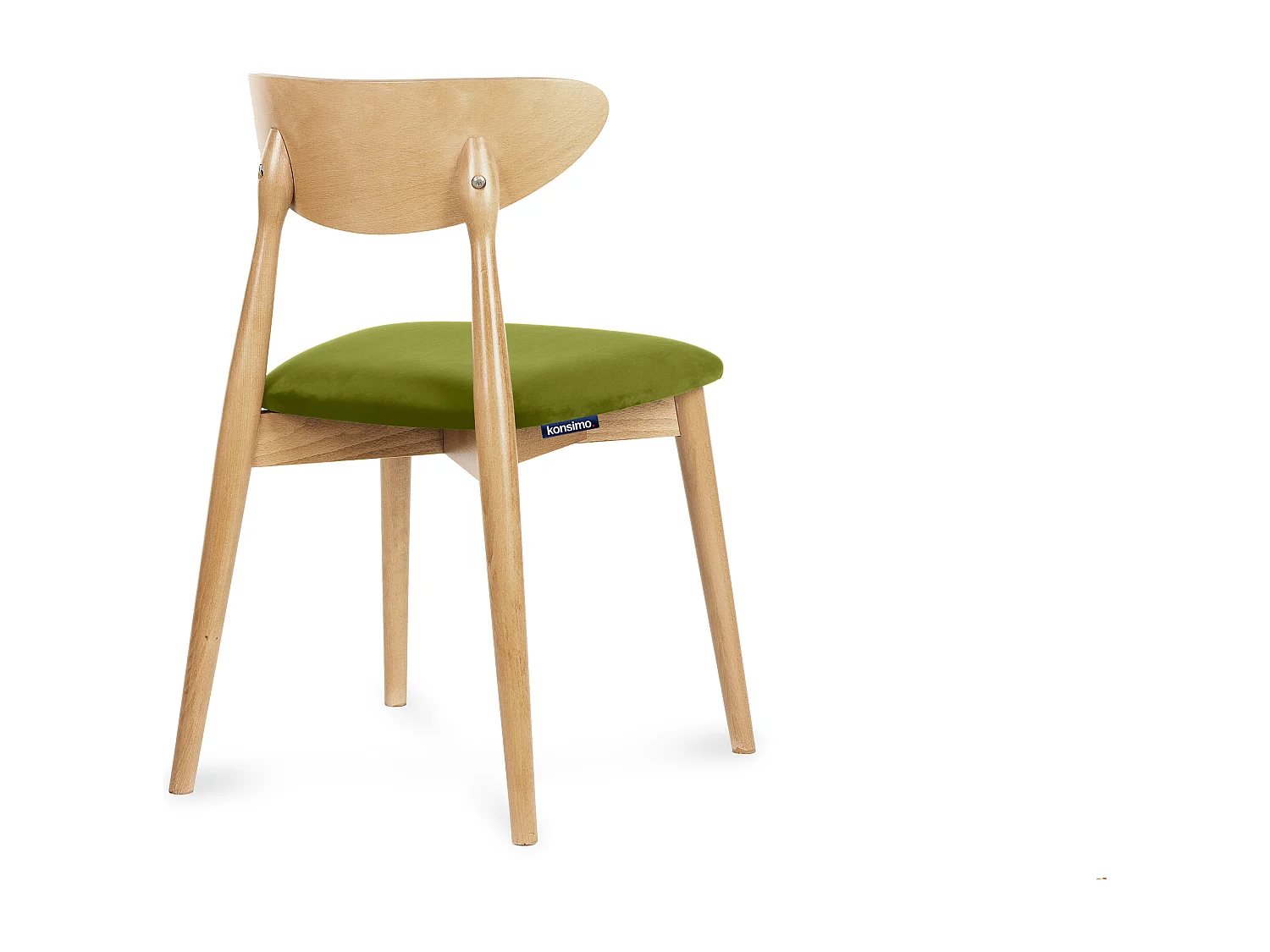 2er Set Esszimmerstühle - Gestell aus Massivholz - grün - RABI