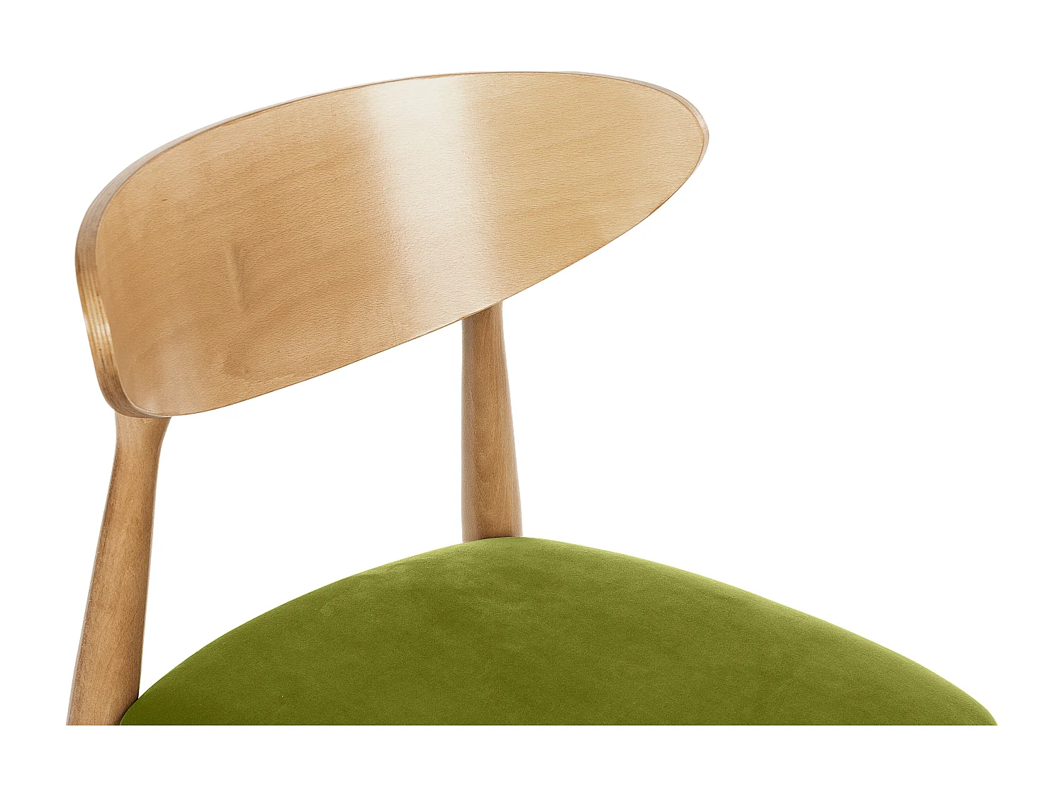 2er Set Esszimmerstühle - Gestell aus Massivholz - grün - RABI