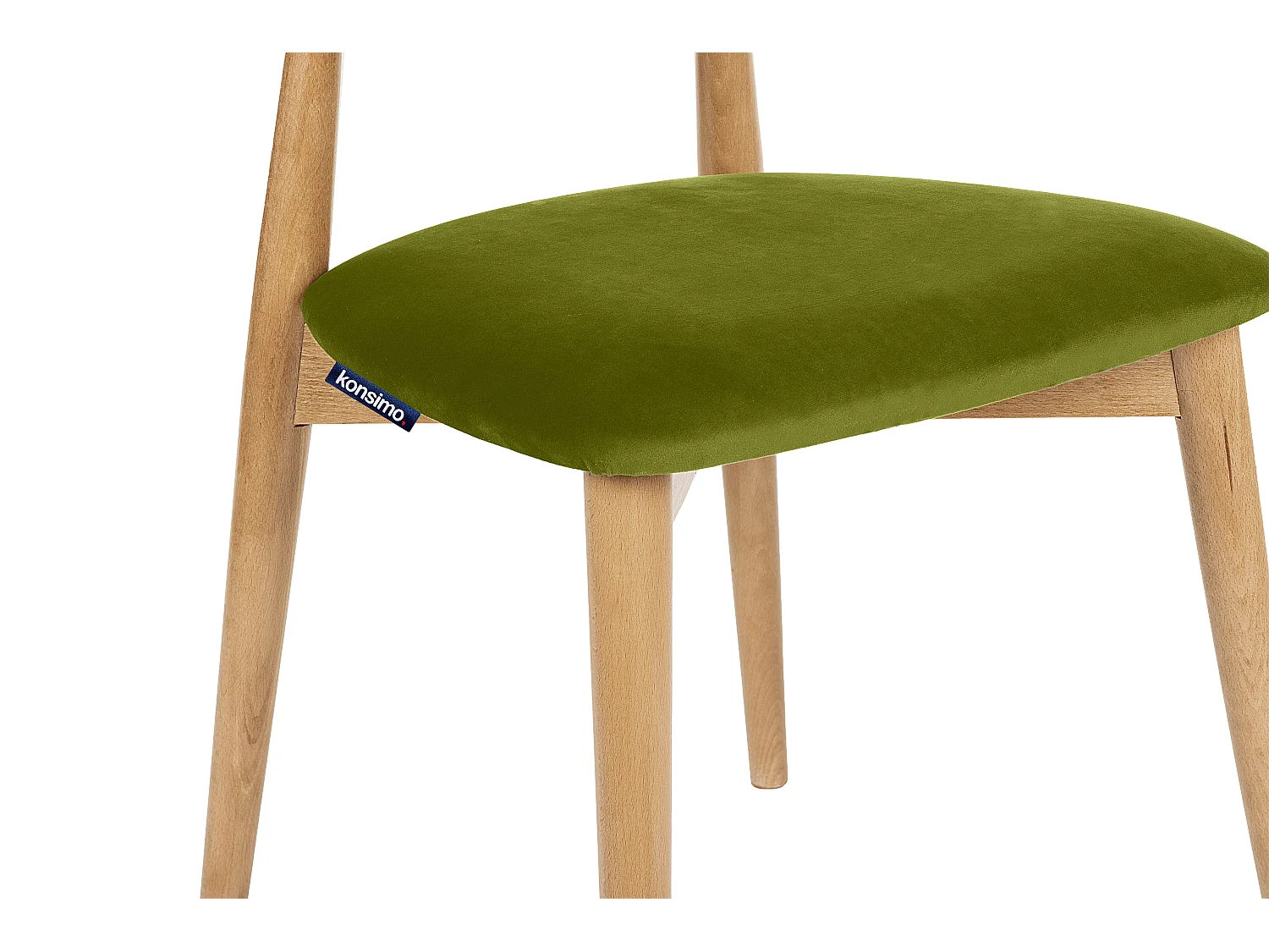 2er Set Esszimmerstühle - Gestell aus Massivholz - grün - RABI