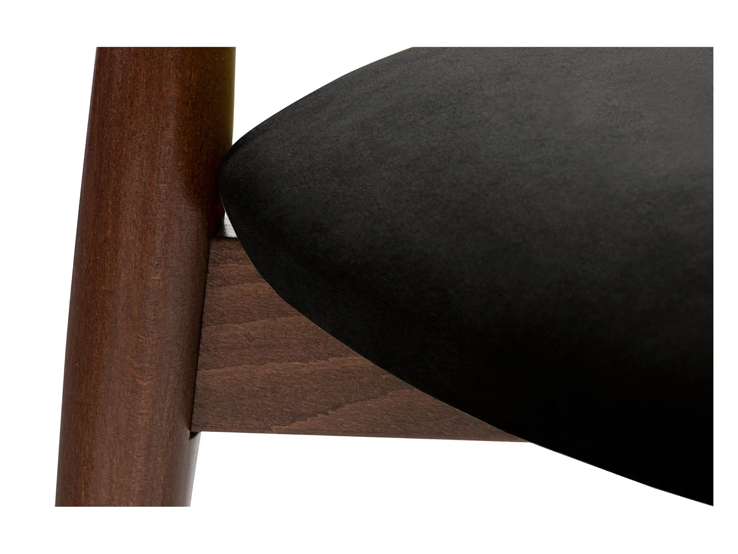 2er Set Esszimmerstühle - Gestell aus Buche Massivholz - schwarz - RABI