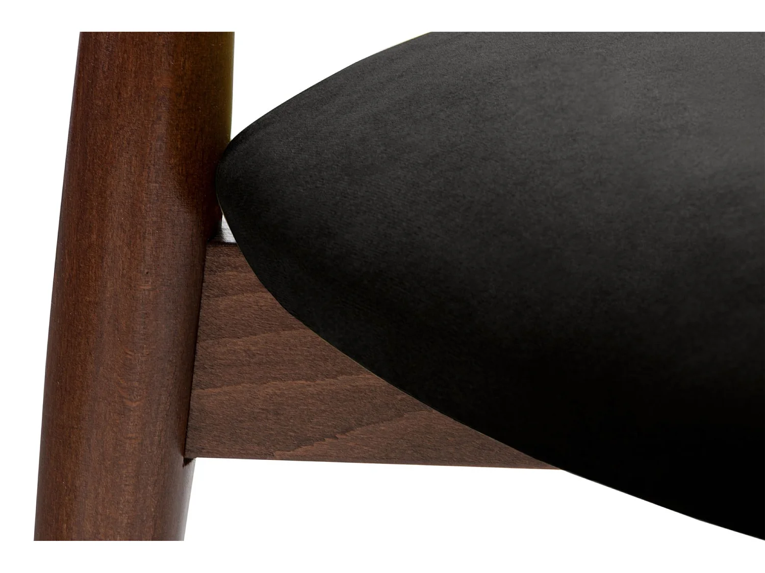 2er Set Esszimmerstühle - Gestell aus Buche Massivholz - schwarz - RABI