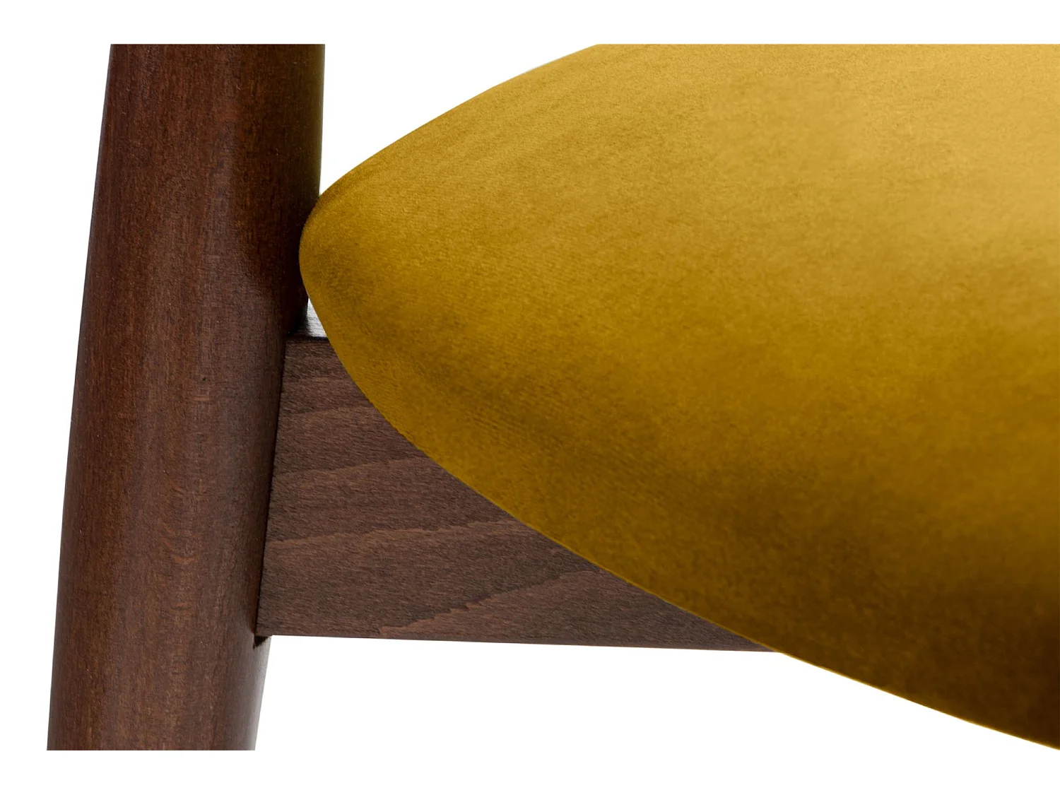 2er Set Esszimmerstühle - Gestell aus Buche Massivholz - gelb - RABI