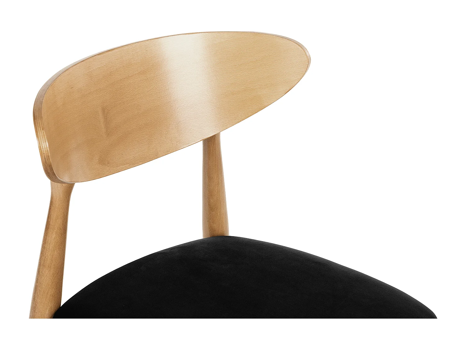 2er Set Esszimmerstühle - Gestell aus Massivholz - schwarz - RABI