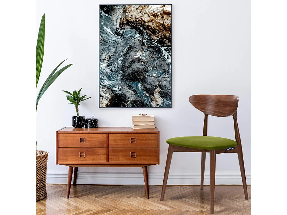 2er Set Esszimmerstühle - Gestell aus Buche Massivholz - grün - RABI