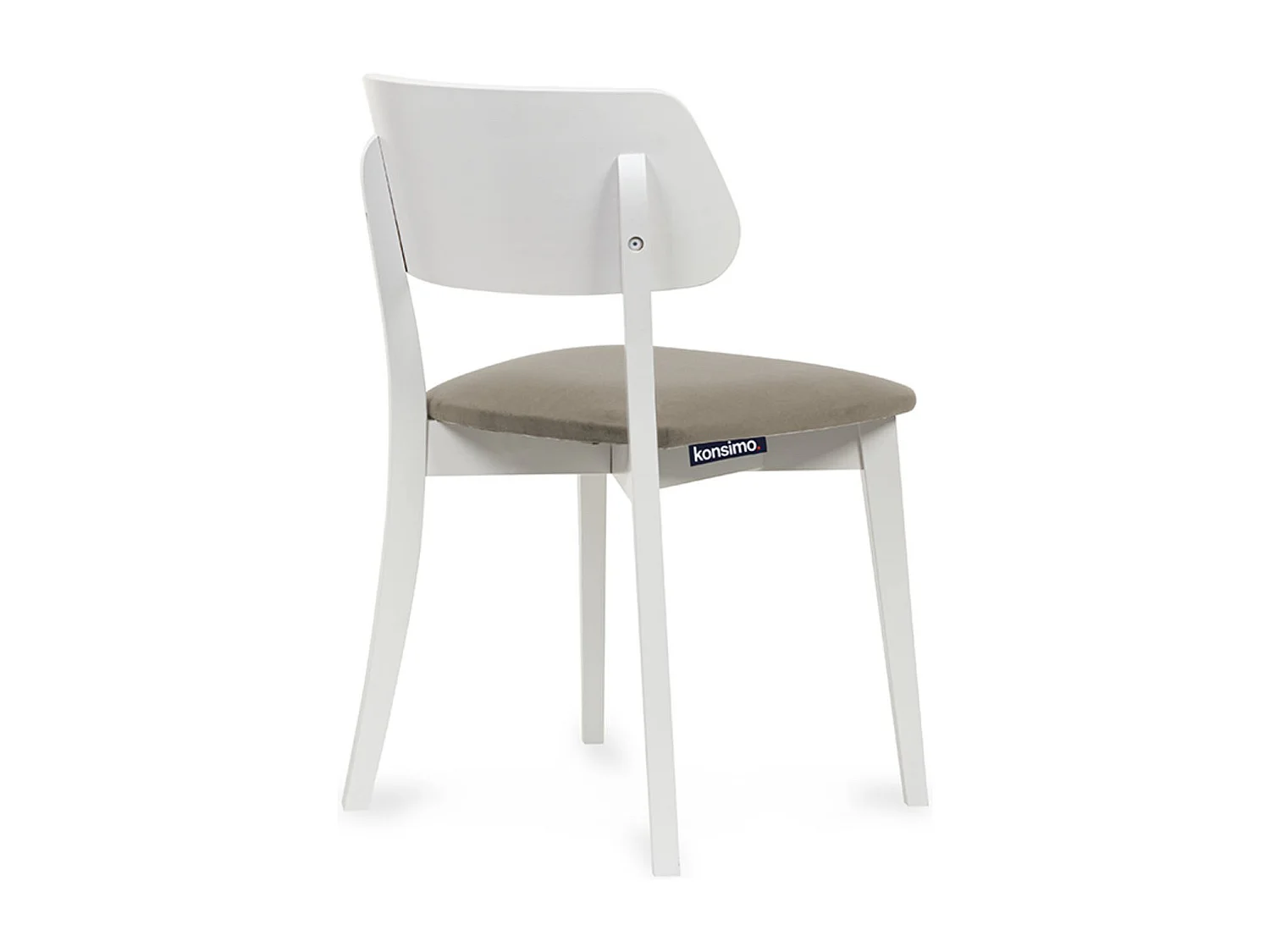 2er Set Esszimmerstühle - Gestell aus Massivholz - Velour-Sitz - beige - VINIS