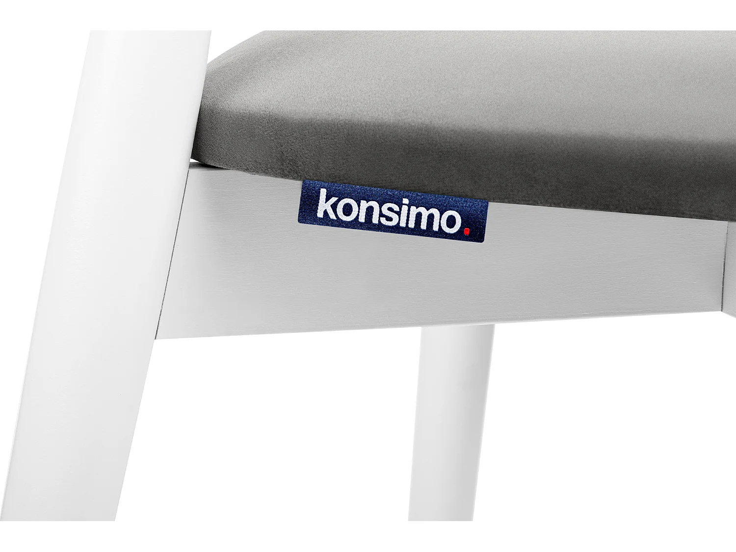 2er Set Esszimmerstühle - Gestell aus Massivholz - Veloursitz - grau - RABI