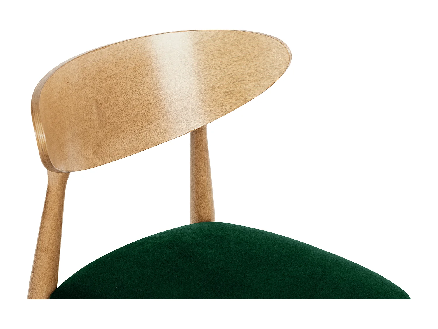 2er Set Esszimmerstühle - Gestell aus Massivholz - dunkelgrün - RABI