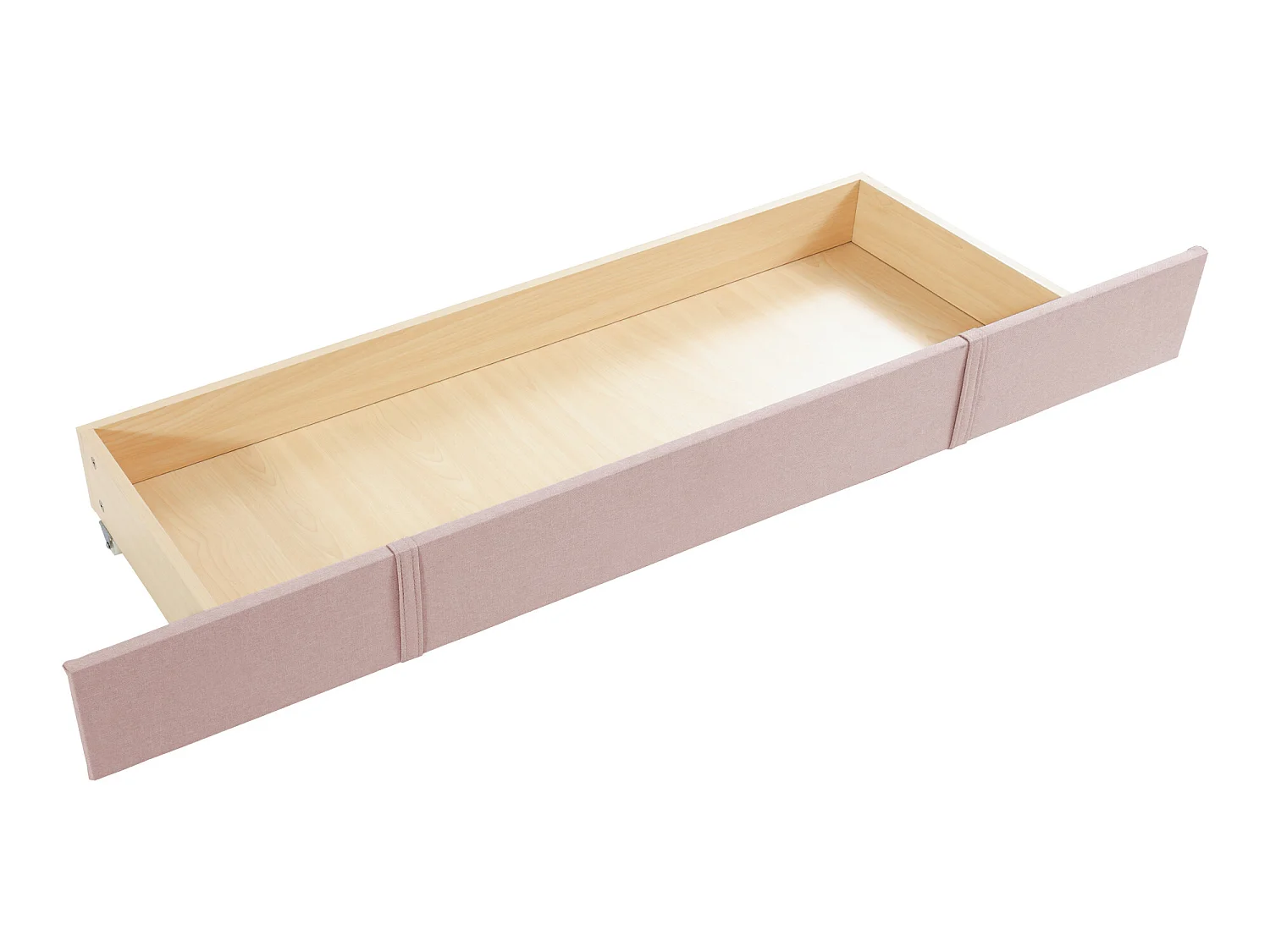 Gestoffeerd bed met hoofdeinde 140 x 200 cm - linnenstof - inclusief boxspring - kleur roze