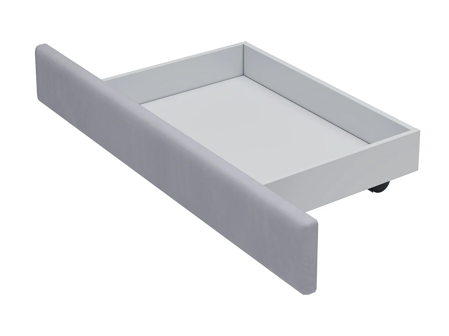 Bed met hoofdeinde en 4 laden - 180 x 200 cm - fluweel - elegante stijl - grijze kleur