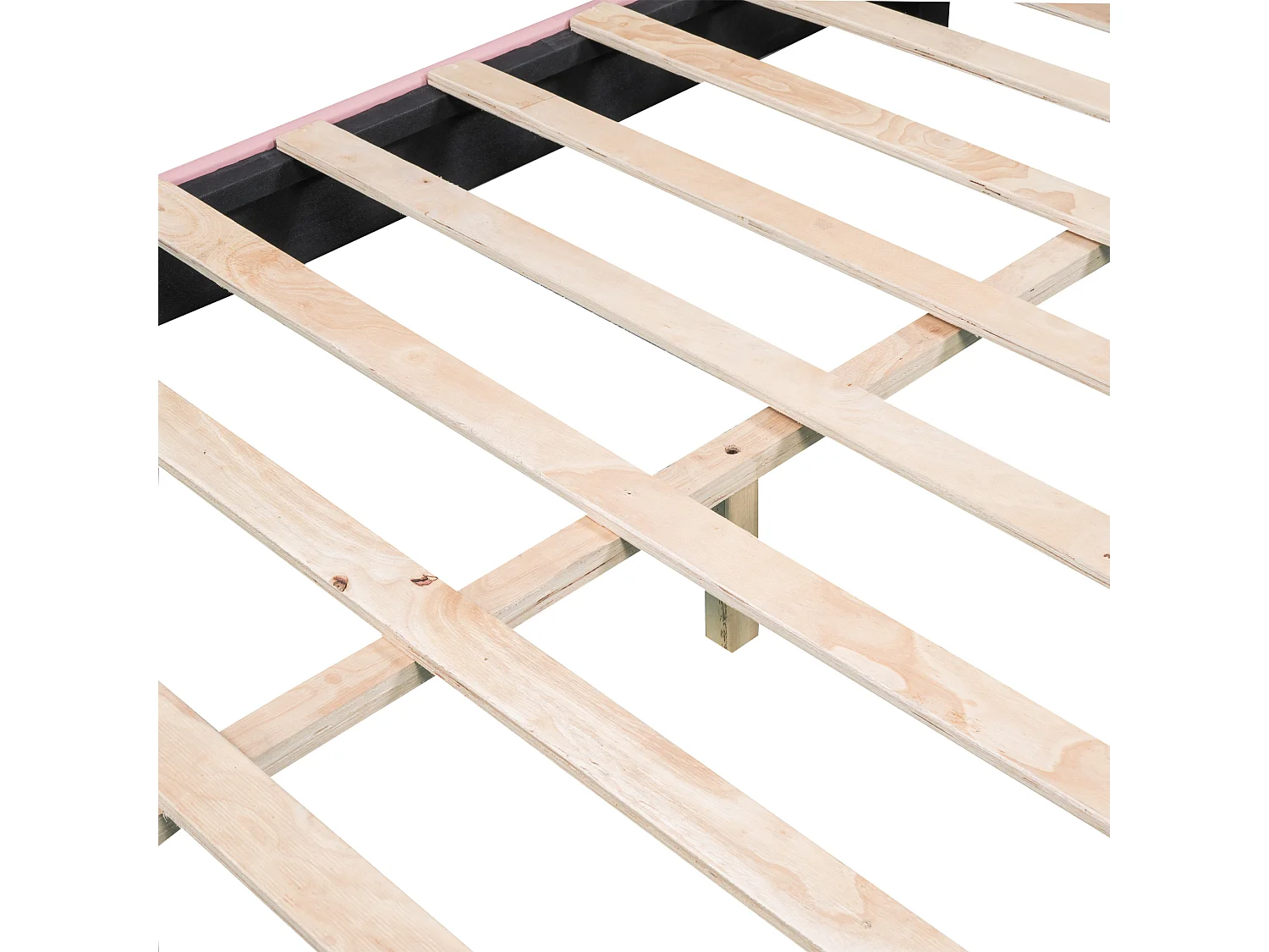 Letto con testiera a corona 140 x 200 cm - pelle PU - per bambini - colore rosa