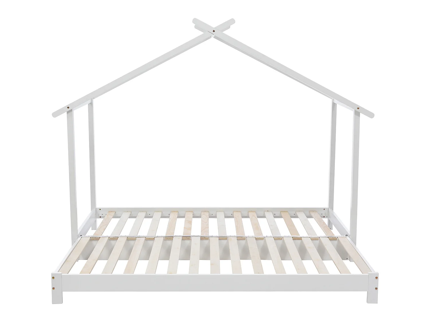 Lit gigogne pour enfant 90 x 190 cm - lit bébé - cadre en pin - coloris blanc