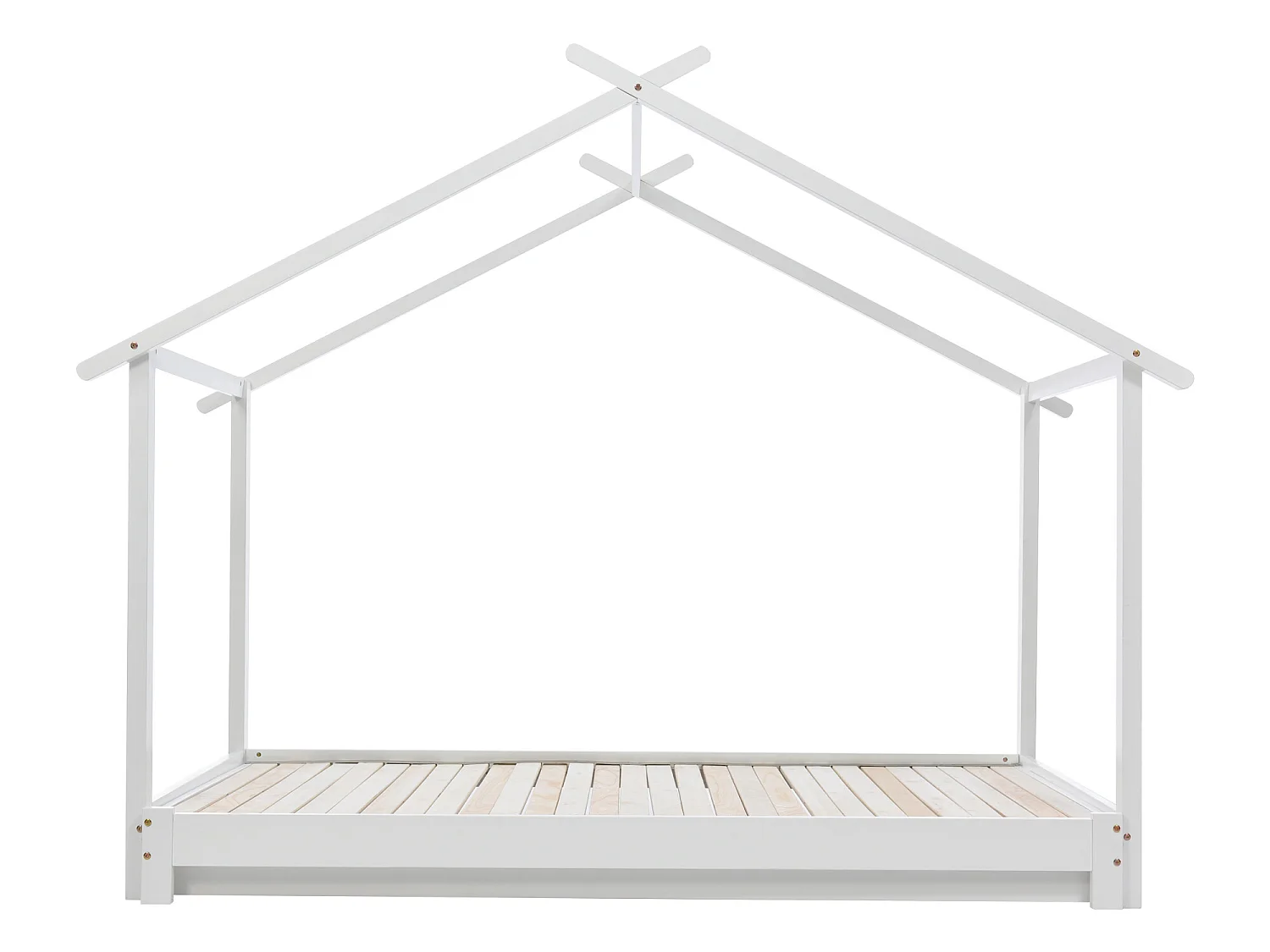 Lit gigogne pour enfant 90 x 190 cm - lit bébé - cadre en pin - coloris blanc