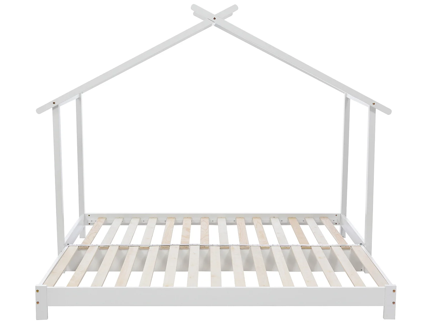 Lit gigogne pour enfant 90 x 190 cm - lit bébé - cadre en pin - coloris blanc