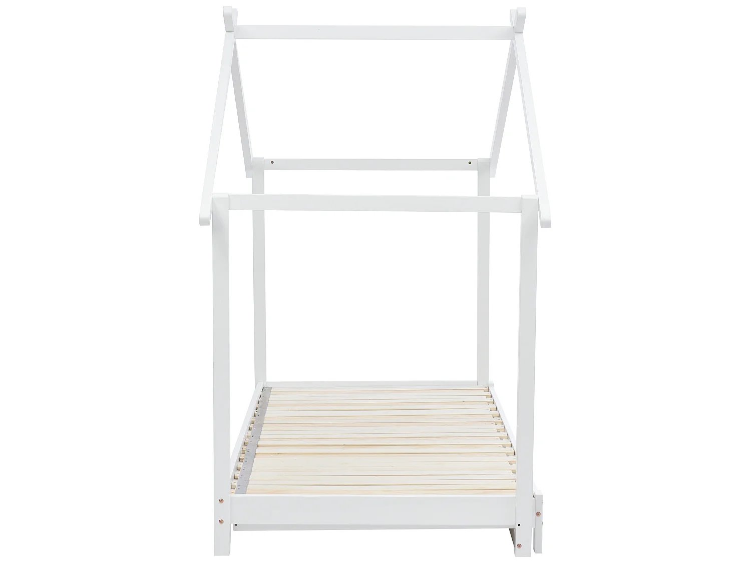 Lit gigogne pour enfant 90 x 190 cm - lit bébé - cadre en pin - coloris blanc