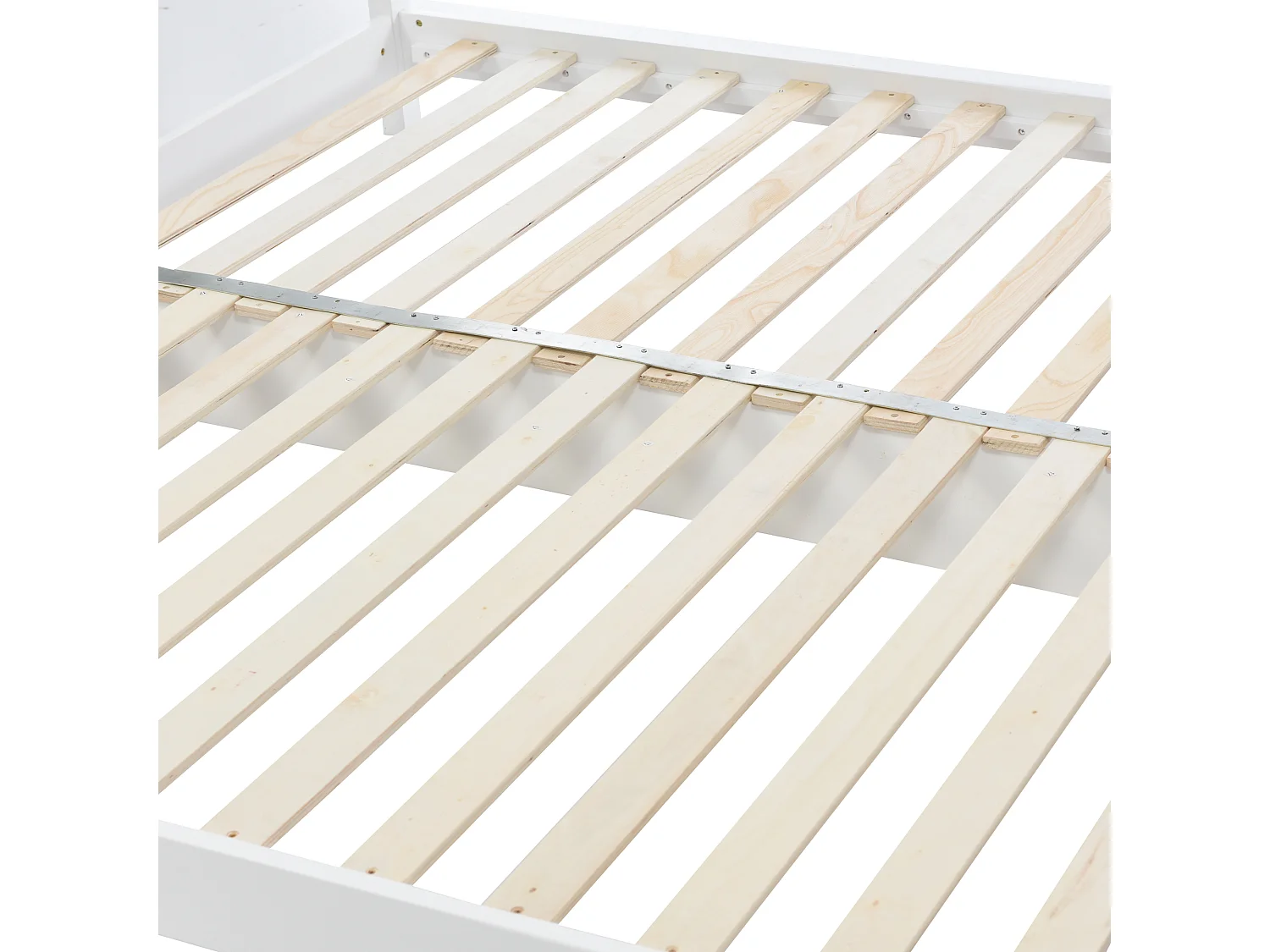 Lit gigogne pour enfant 90 x 190 cm - lit bébé - cadre en pin - coloris blanc