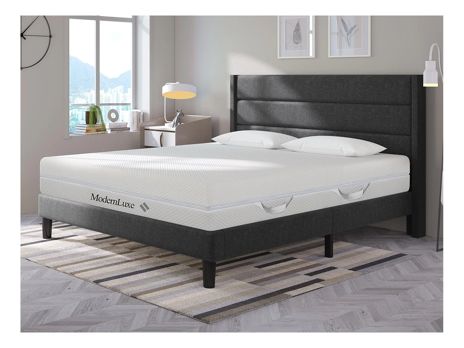 Matelas 160 x 200 cm mousse 7 zones de confort ép.20cm - Merax
