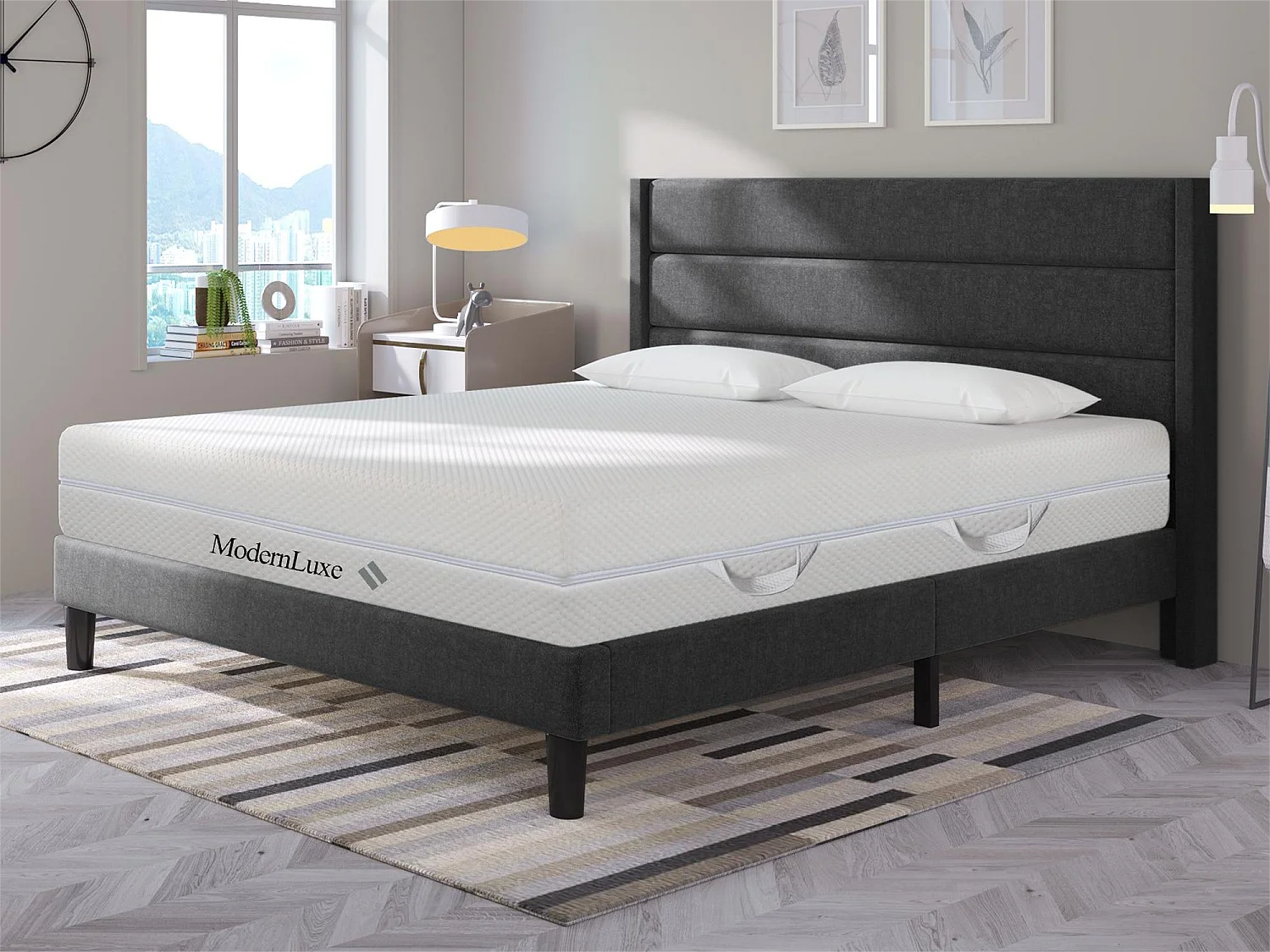 Matelas 160 x 200 cm mousse 7 zones de confort ép.20cm - Merax