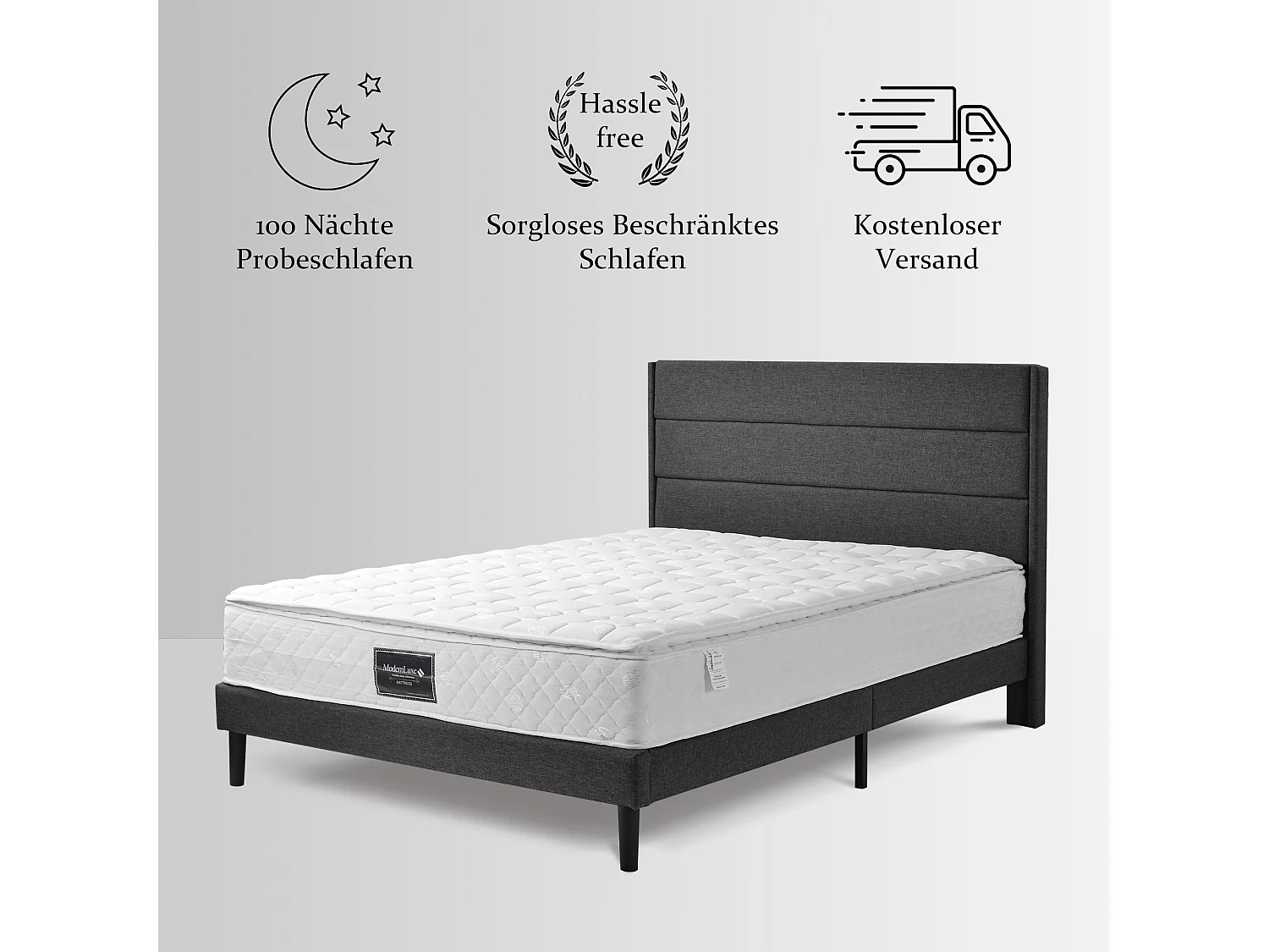 Matelas 90 x 200 cm ressorts ensachés 7 zones et mousse haute résilience ép.25cm - Merax