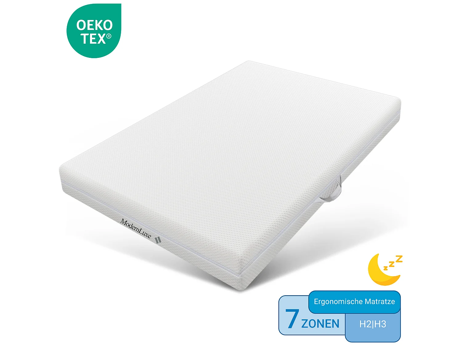 140 x 200 cm schuimmatras 7 comfortzones dikte 20cm - Merax