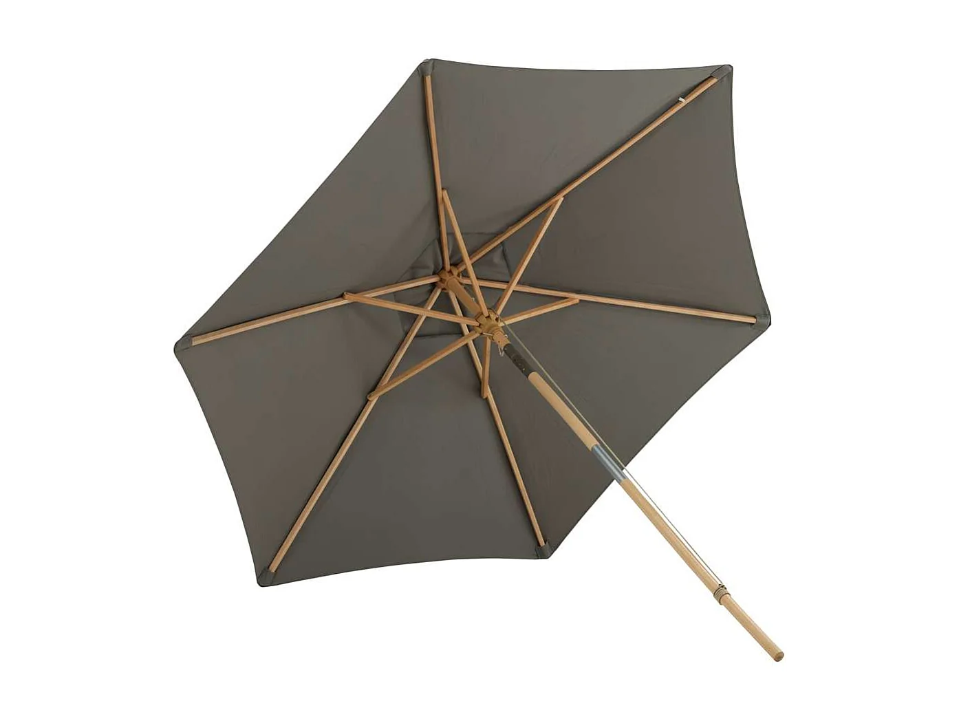 Parasol en Bois "Corypho" 250cm Gris