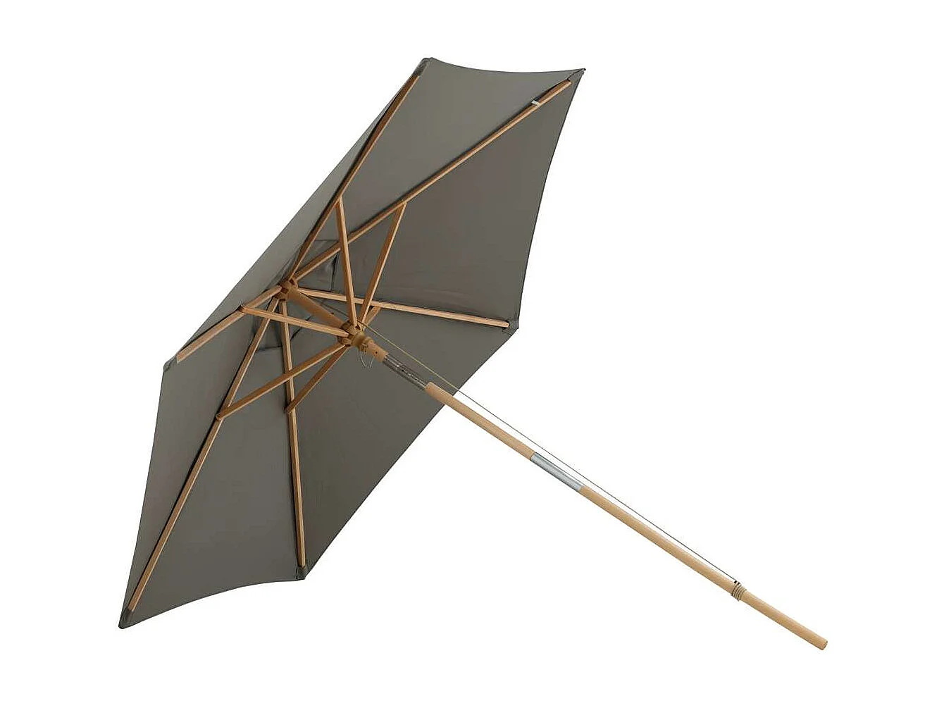 Parasol en Bois "Corypho" 250cm Gris