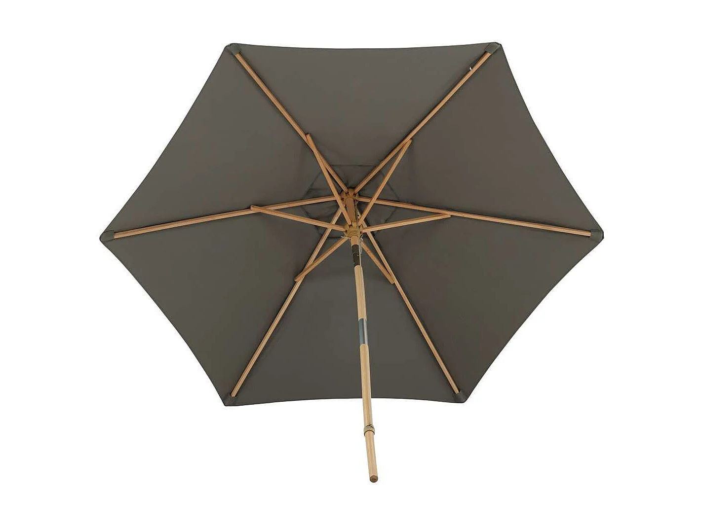 Parasol en Bois "Corypho" 250cm Gris