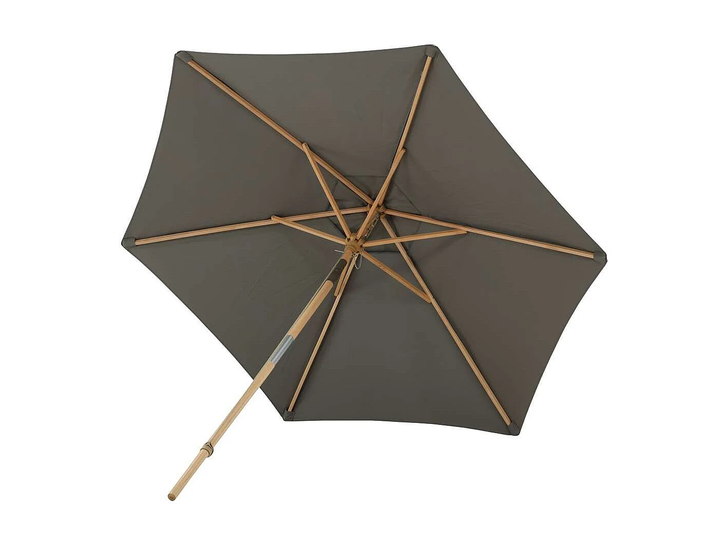 Parasol en Bois "Corypho" 250cm Gris