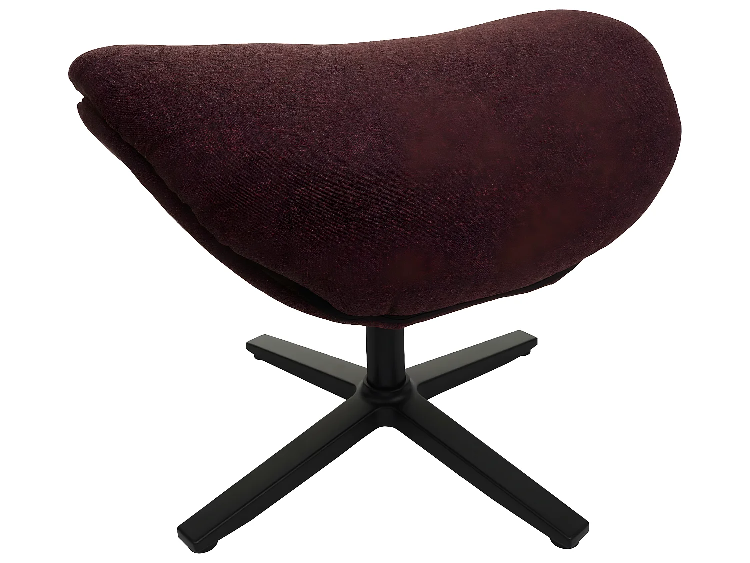 Fauteuil relax + pouf MCW-L12 pivotant,  bordeaux