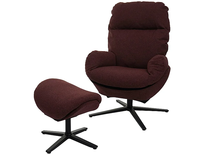 Leżanka + taboret obrotowy MCW-L12,  bordo