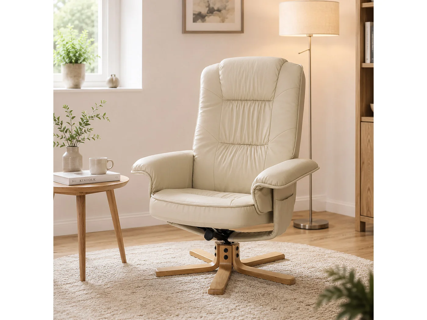Fauteuil de relaxation H56,  crème