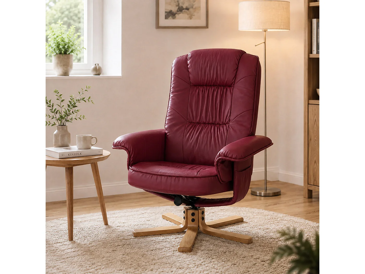 Fauteuil de relaxation H56,  bordeaux