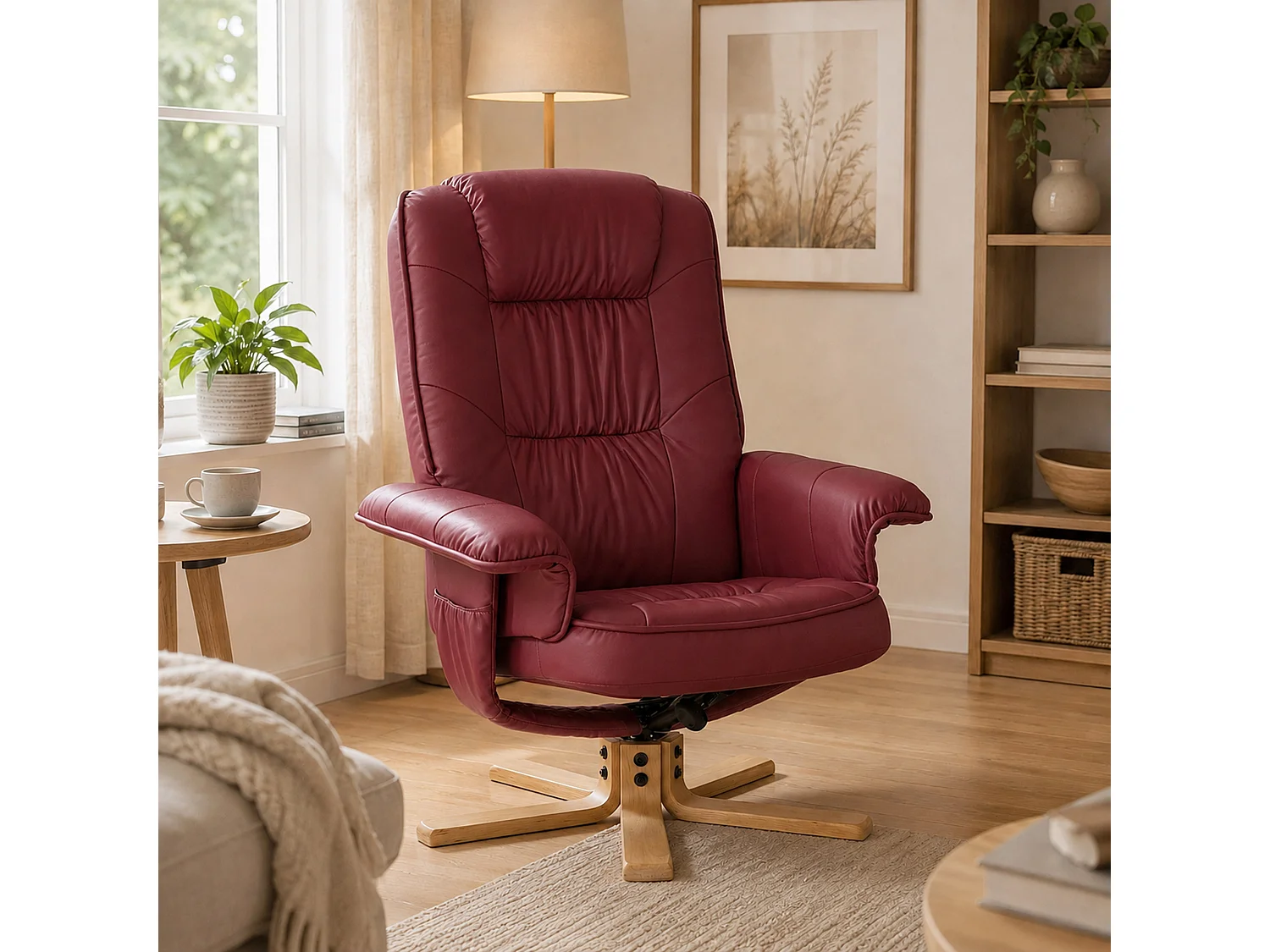 Fauteuil de relaxation H56,  bordeaux