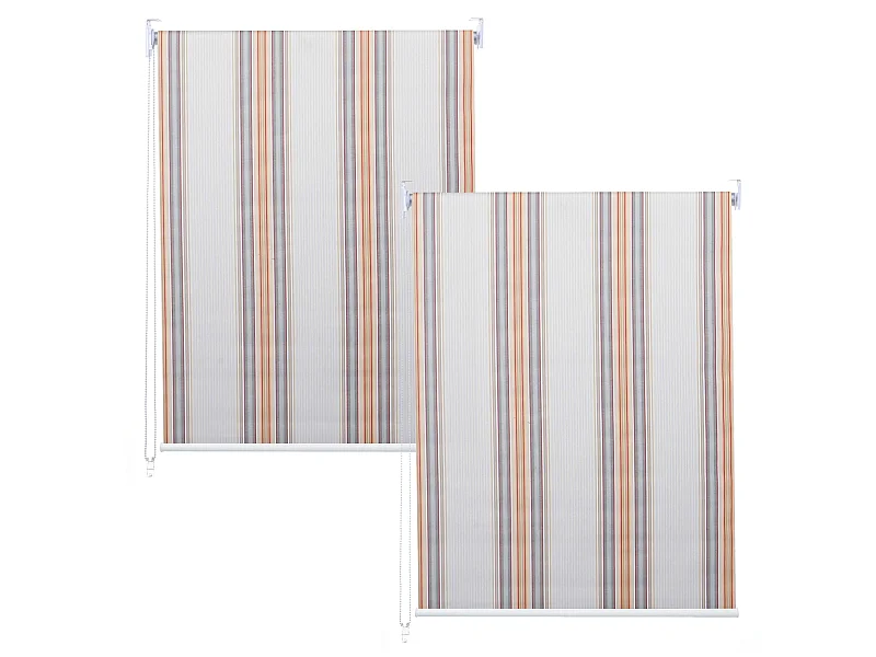 Roleta MCW-D52 (zestaw 2 sztuk),  szary/brązowy/pomarańczowy