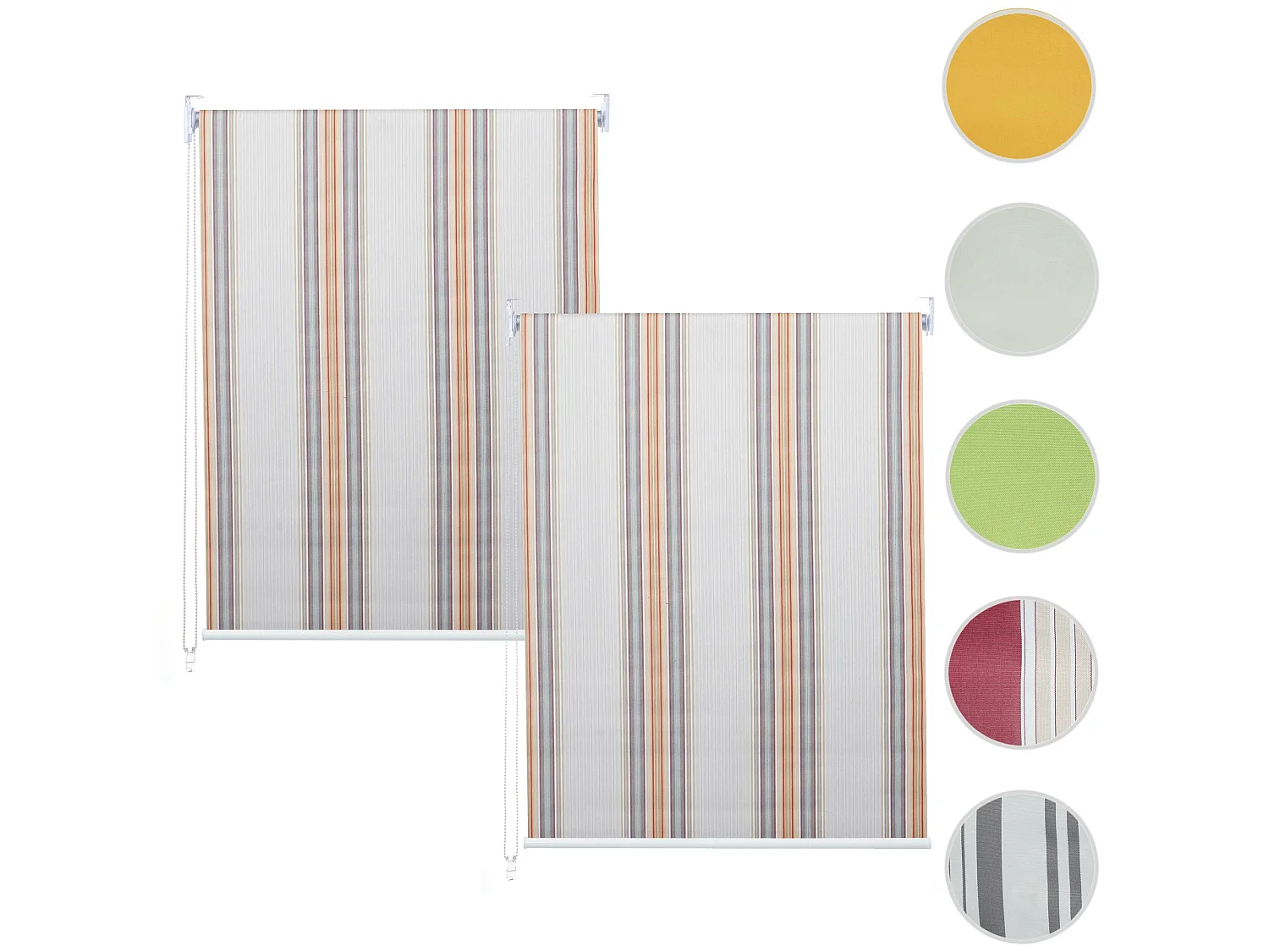 Rolgordijn MCW-D52 (set van 2),  grijs/bruin/oranje