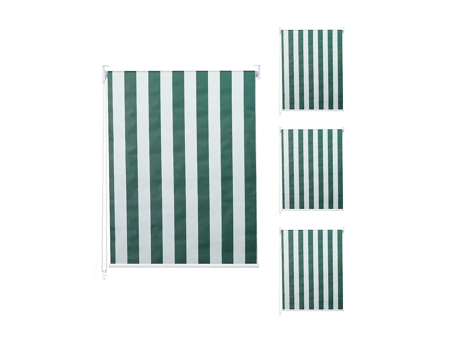 Store à enroulement MCW-D52 (set de 4),  vert/blanc