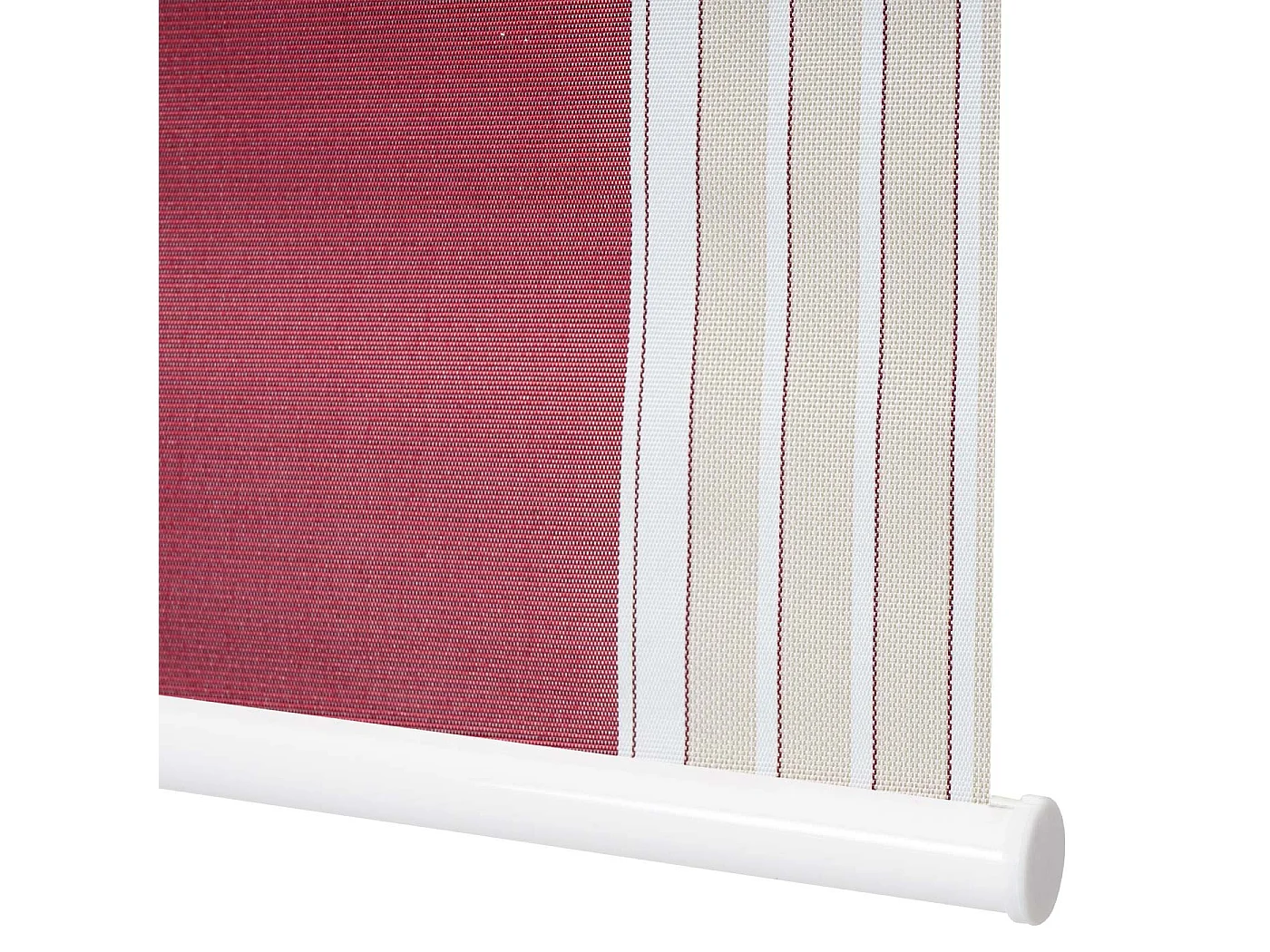 Store à enroulement MCW-D52 (set de 2),  rouge/blanc/beige