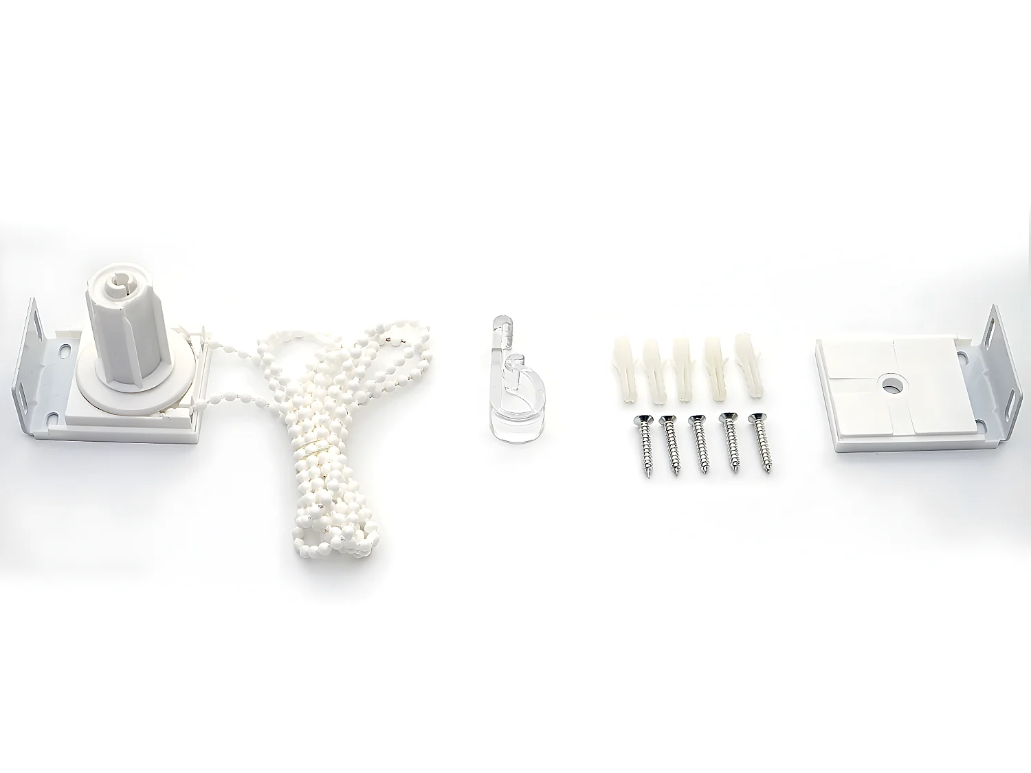 Store à enroulement MCW-D52 (set de 2),  rouge/blanc/beige