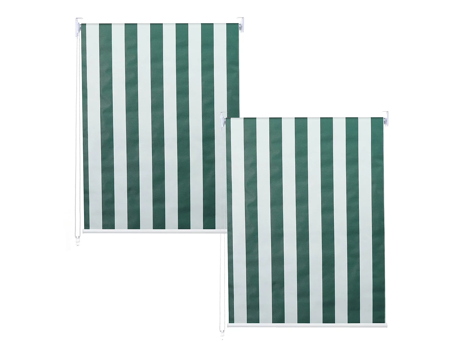 Estor enrollable MCW-D52 (juego de 2),  verde/blanco