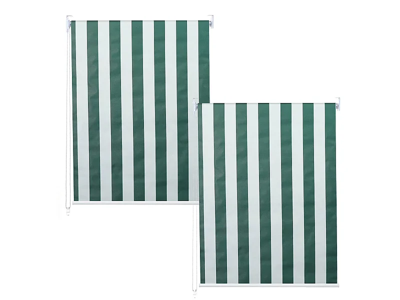 Rolgordijn MCW-D52 (set van 2),  groen/wit