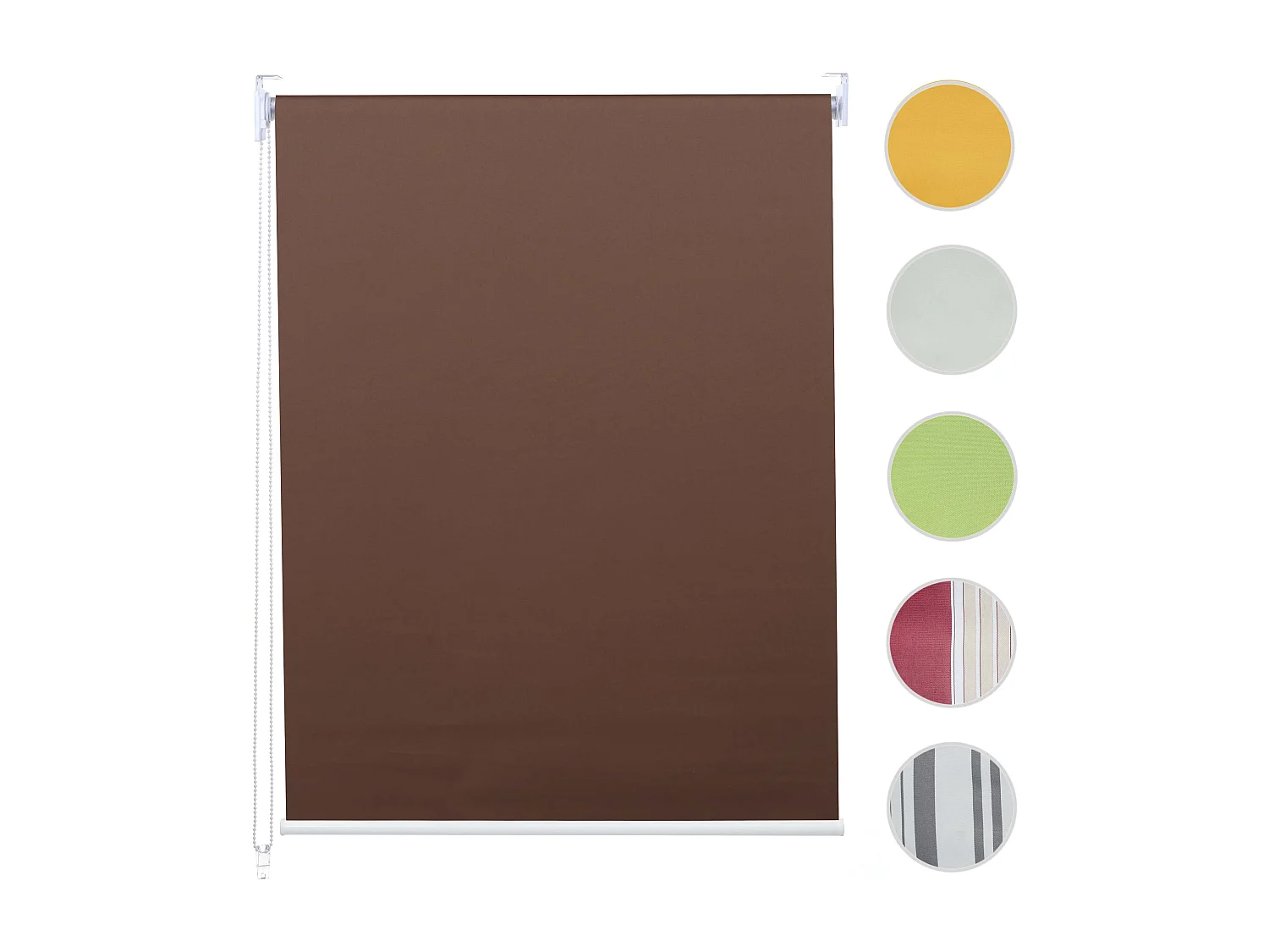 Rollo MCW-D52, Fensterrollo Seitenzugrollo Jalousie, 70x160cm Sonnenschutz Verdunkelung blickdicht, braun
