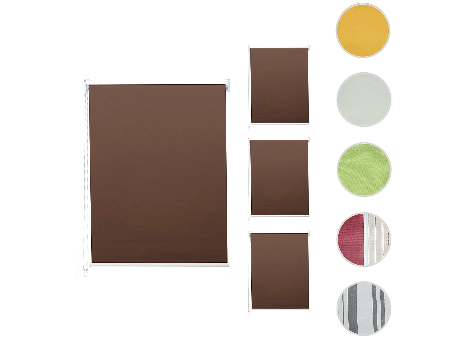 Rolgordijn MCW-D52 (set van 4),  bruin