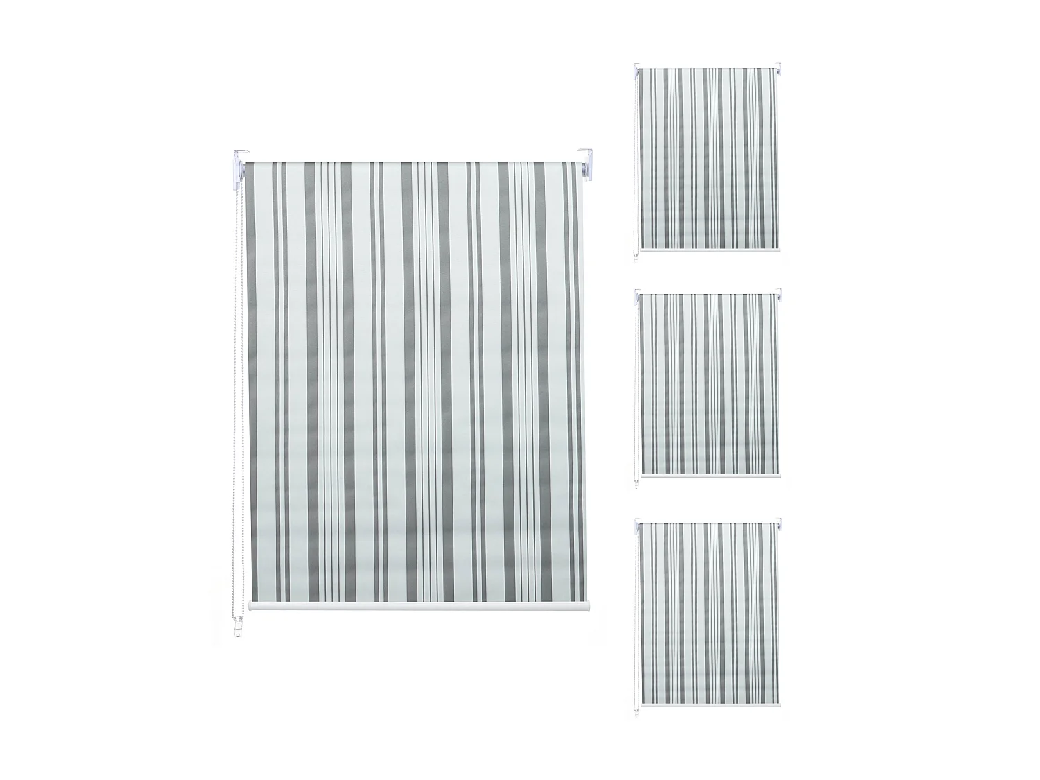 Store à enroulement MCW-D52 (set de 4),  gris/blanc