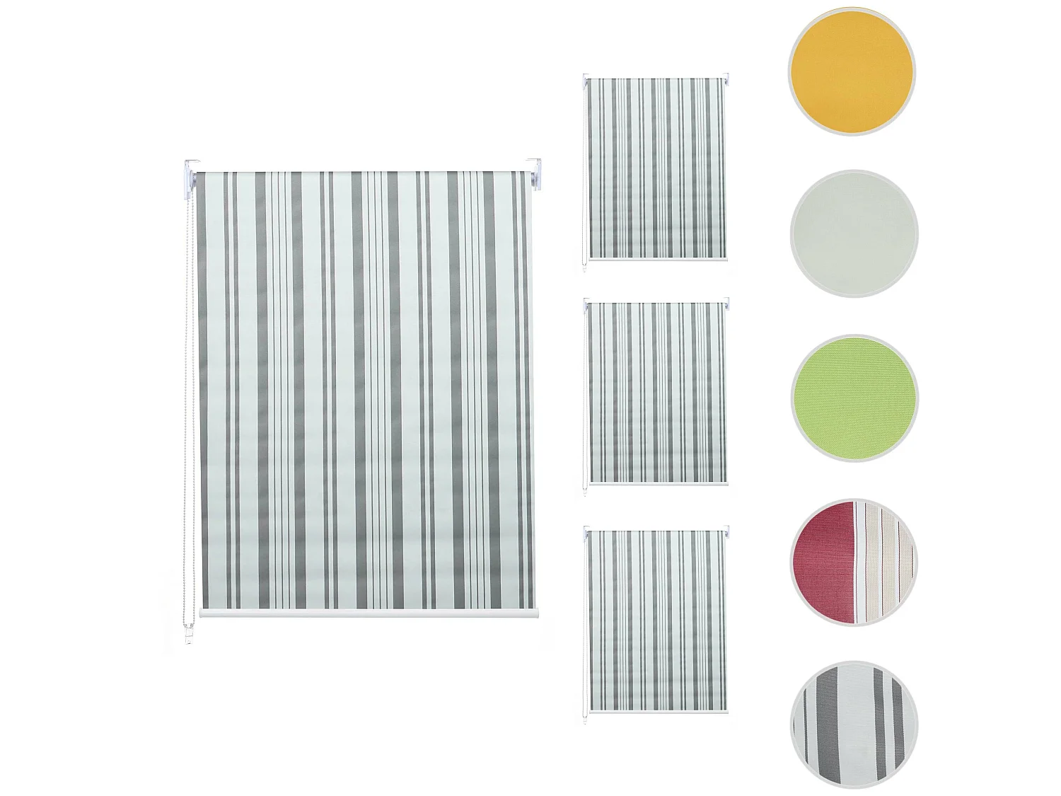 Store à enroulement MCW-D52 (set de 4),  gris/blanc