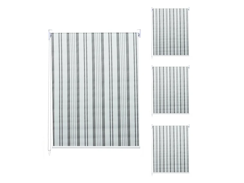 Store à enroulement MCW-D52 (set de 4),  gris/blanc