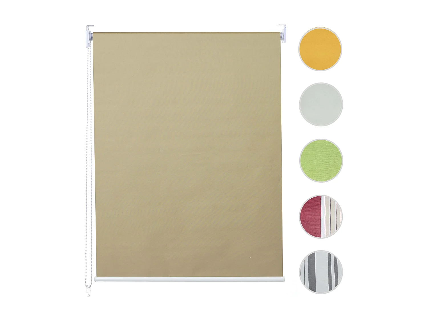 Rollo MCW-D52, Fensterrollo Seitenzugrollo Jalousie, 70x160cm Sonnenschutz Verdunkelung blickdicht, beige