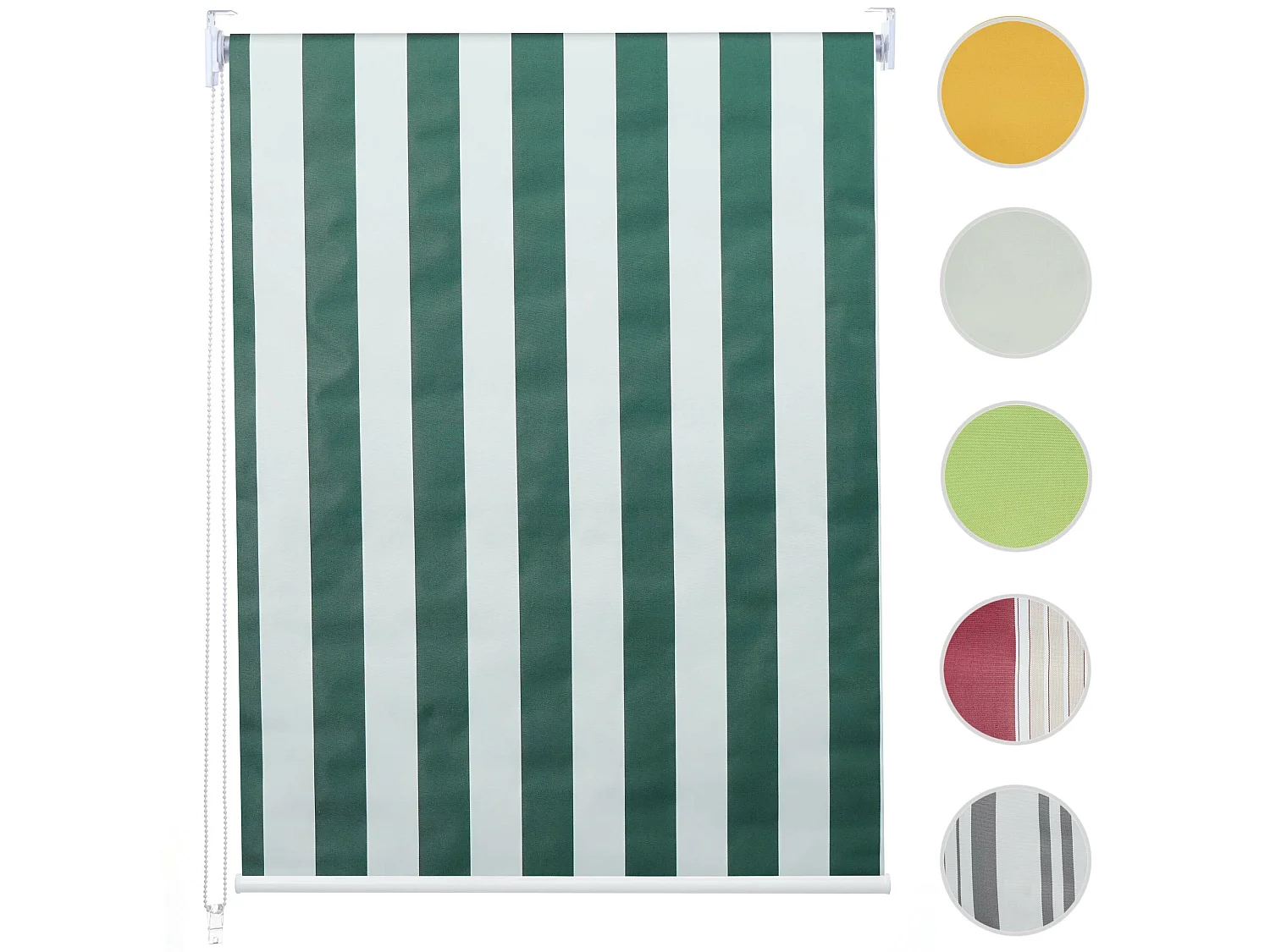 Store à enroulement MCW-D52 opaque,  vert/blanc