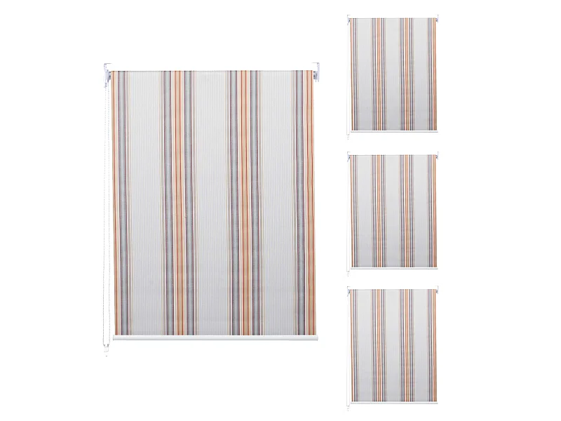 Rolgordijn MCW-D52 (set van 4),  grijs/bruin/oranje